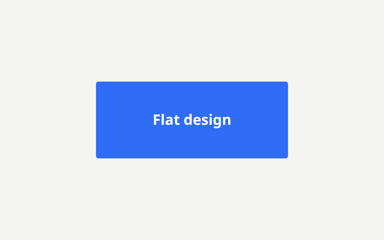 Flat design: a card drawn with the style's own declarations on the ground the style needs.
