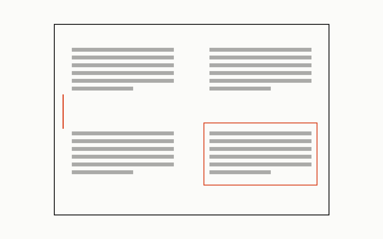 Isolation by space or by container: a drawn diagram with the isolation by space or by container marked in vermilion.